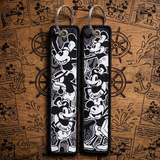 Embroidery Keychain - Steamboat Willie - Mickey Mouse (Comic/b&w)