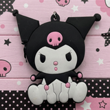 PVC Keychain - Sanrio - Kuromi Sitting