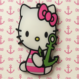 PVC Keychain - Sanrio - Hello Kitty With Anchor (Pink)