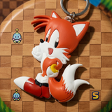 PVC Keychain - Sonic the Hedgehog - Tails Sitting