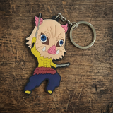 PVC Keychain - Demon Slayer - Inosuke Hashibira With Swords