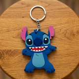 PVC Keychain - Lilo & Stitch - Stitch Arms Spread, Open Smile, Front Facing