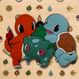 PVC Keychain - Pokémon - Charmander, Squirtle & Bulbasaur Group