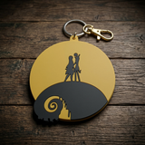 PVC Keychain - The Nightmare Before Christmas - Jack And Sally Spiral Hill Silhouette