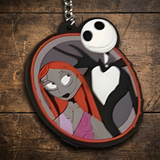 PVC Keychain - The Nightmare Before Christmas - Jack And Sally Oval Frame