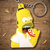 PVC Keychain - The Simpsons - Homer Eating Pizza