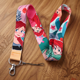 Lanyard - The Little Mermaid - Ariel With Floral Background
