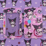 ID Card Badge Holder - Sanrio - Kuromi Poses On Purple