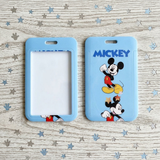 ID Card Badge Holder - Mickey Mouse & Friends - Mickey Standing With Stars Blue