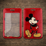 ID Card Badge Holder - Mickey & Friends - Classic Mickey Mouse On Red