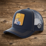 Baseball Cap - Dragon Ball - Super Saiyan Goku Navy Mesh Trucker