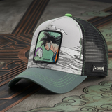 Baseball Cap - Dragon Ball - Goku Clash Cloud Print Green Brim Trucker