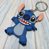 PVC Keychain - Lilo & Stitch - Stitch Arms Spread, Open Smile, Front Facing