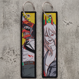 Embroidery Keychain - Chainsaw Man - Denji And Power
