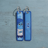 Embroidery Keychain - Inside Out - Sadness Emotion Blue