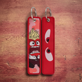 Embroidery Keychain - Inside Out - Anger Emotion Red