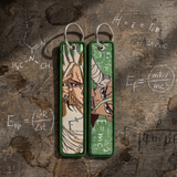 Embroidery Keychain - Dr. Stone - Senku Ishigami Portrait with Science Formulas