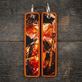 Embroidery Keychain - Demon Slayer - Zenitsu Agatsuma Orange Border Side Profile