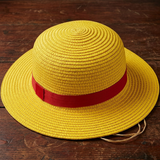 Snapback Cap - One Piece - Luffy Straw Hat With String