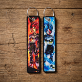 Embroidery Keychain - Dragon Ball - Goku (Super Saiyan Blue, Super Saiyan God), Vegeta