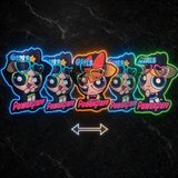 3D Lenticular Sticker - Powerpuff Girls - Sunglasses Neon