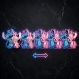 3D Lenticular Sticker - Lilo & Stitch - Stitch and Angel (Hearts)