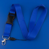 Lanyard - Solid Blue (With Black Buckle)