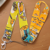 Lanyard - Sanrio - Gudetama Lanyard with Various Gudetama Poses and Text "the Lazy Egg"