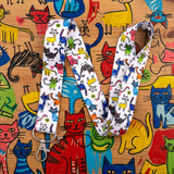 Lanyard - Colorful Abstract Cats