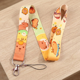 Lanyard - Capybara and Bear with Orange