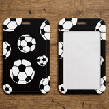ID Card Badge Holder - Soccer Ball Pattern