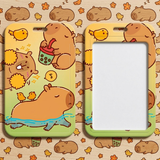 ID Card Badge Holder - Capybara and Chicks