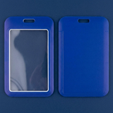 ID Card Badge Holder - Solid Navy Blue