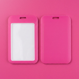 ID Card Badge Holder - Solid Hot Pink