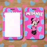 ID Card Badge Holder - Disney - Minnie Mouse Pink Blue Hearts Standing