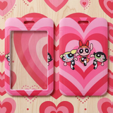 ID Card Badge Holder - The Powerpuff Girls - Blossom, Bubbles, Buttercup Three Powerpuff Girls Pink Hearts