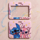 ID Card Badge Holder - Lilo & Stitch (Disney) - Stitch and Angel Pink Sparkles