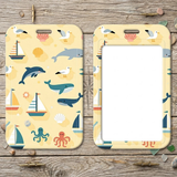 ID Card Badge Holder - Nautical / Ocean Theme