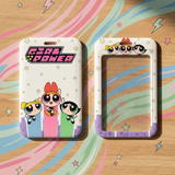 ID Card Badge Holder - The Powerpuff Girls - Blossom, Bubbles, Buttercup Girl Power Logo With Girls