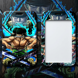 ID Card Badge Holder - One Piece - Zoro Three Swords Blue Aura