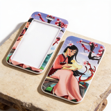 ID Card Badge Holder - Mulan - Pink Robe Cherry Blossoms Mushu