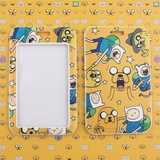 ID Card Badge Holder - Adventure Time - Yellow Repeating Character Faces Pattern