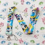 Lanyard - Powerpuff Girls - Bubbles, Blossom, and Buttercup with Stars