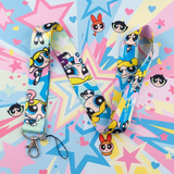 Lanyard - Powerpuff Girls - Bubbles, Blossom, and Buttercup with Stars