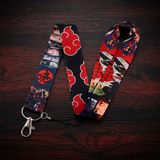Lanyard - Naruto - Akatsuki Clouds and Various Characters (Naruto, Sasuke, Kakashi, Itachi, Madara, Etc.)