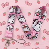 Lanyard - Sanrio - Hello Kitty with Bows and Strawberries