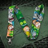 Lanyard - Rick and Morty - Characters with Green Background