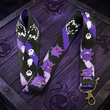 Lanyard - Pokémon - Gengar and Ghost Pokemon Purple