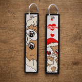 Embroidery Keychain - Gremlins - Gizmo (Hearts)