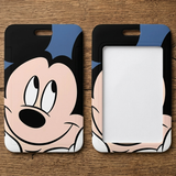 ID Card Badge Holder - Mickey & Friends - Mickey Mouse Smiling Close-Up Blue